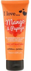 I Love Cosmetics Loțiune delicată pentru mâini Mango-papaya - I Love. . . Mango & Papaya Super Soft Hand Lotion 75 ml
