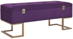 vidaXL Banchetă cu un compartiment de depozitare violet 105cm catifea (247572) - comfy