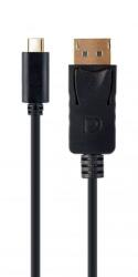 Gembird A-CM-DPM-01 USB-C to DisplayPort-male adapter 4K 60Hz cable 2m Black (A-CM-DPM-01) - firstshop