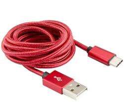SBOX Fuity USB - Type C Adatkábel, Piros (CAB0144)