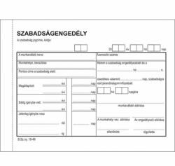 Bluering Szabadságengedély A6 50x2lapos B. 18-49/V Bluering® (NYOMTB1849VX) - tonerpiac