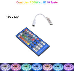 24LED Mini Controler Led Rgbw + Telecomanda Ir 40 Taste