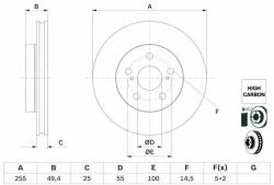 Bosch Disc frana BOSCH 0 986 479 F72 (0 986 479 F72) - automobilus