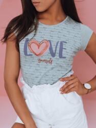  Menta színű női póló LOVE YOURSELF felirattal RY1841 Méret: XL