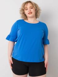  Kék női póló fodrokkal RV-BZ-6635.18X-blue Méret: 4XL