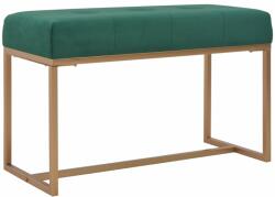 vidaXL Bancă, verde, 80 cm, catifea (247555) - vidaxl