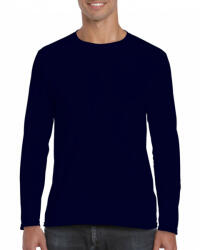 Gildan Uniszex póló Gildan GI64400 Softstyle Felnőtt Hosszú Ujjú póló -2XL, Navy
