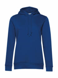 B&C Collection Női kapucnis hosszú ujjú organikus pulóver B and C Organic Hooded /women S, Királykék