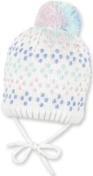 Sterntaler Pălărie tricotată pentru copii cu ciucuri Sterntaler - 39 cm, 3-4 luni, albă (4701607-903)