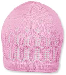 Sterntaler Pălărie pentru copii din bumbac tricotat Sterntaler - 39 cm, 3-4 luni, roz (1711710-715)