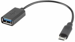 Lanberg AD-OTG-UM-01 USB kábel 0, 15 M USB 2.0 Micro-USB A USB A Fekete (AD-OTG-UM-01)