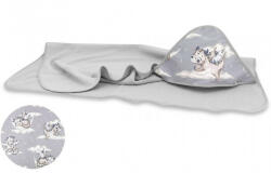  Baby Shop kapucnis fürdőlepedő 100*100 cm - szürke sárkány