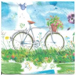 Decoupage szalvéták Watercolour Bicycle - 1 db (decoupage)