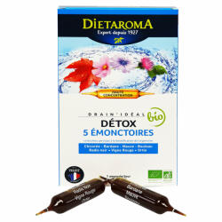 Diétaroma DRAIN IDEAL 20 fiole, 300ml, sustine detoxifierea, mentine o greutate corporala optima