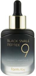 Farm Stay Ser cu extract de melc negru și peptide cu efect de întinerire - Farmstay Black Snail & Peptide 9 Perfect Ampoule 35 ml