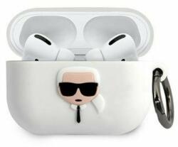 Karl Lagerfeld Silicone Ikonik AirPods Pro tok fehér (KLACAPSILGLWH) (KLACAPSILGLWH)