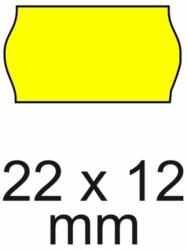  22x12 5db/csomag sárga árazógépszalag (ZF005-5) - tintasziget