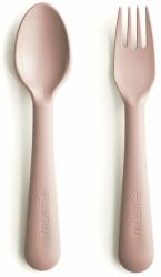 Mushie Fork and Spoon Set étkészlet Blush 2 db
