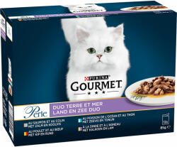Gourmet 24x85g Gourmet Perle Szárazföldi & tengeri duó nedves macskatáp