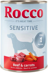 Rocco 24x400g Rocco Sensitive marha & sárgarépa gabonamentes nedves kutyatáp