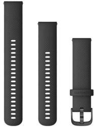 Garmin curea Garmin Strap Quick Release 20mm, silicon negru (+ partea extinsă)