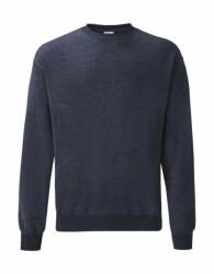 Fruit of the Loom Férfi hosszú ujjú pulóver Fruit of the Loom Classic Set In Sweat 2XL, Vintage Heather Sötétkék