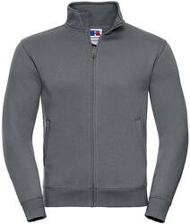 Russell Férfi pulóver hosszú ujjú Russell Europe Men's Authentic Sweat Jacket - S, Konvoj szürke