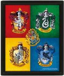 Pyramid Poster 3D cu rama Pyramid Movies: Harry Potter - House Crests (EPPL71364)