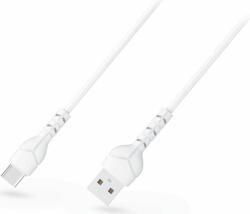 DEVIA ECO Kintone USB apa - USB-C apa Adat és töltő kábel - Fehér (1m) (ST351310)