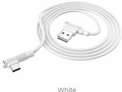 hoco. X46 Type-C/USB 2.0 kábel, fehér, 90 fokos, 1 méter (HC723758) - hyperoutlet