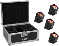 EUROLITE Set 4x AKKU UP-7 QCL Spot QuickDMX + Case - dj-sound-light