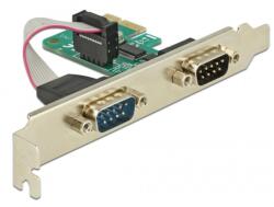 Delock PCI-E Bővítőkártya > 2x Soros RS-232 (89918) - elektroszalon