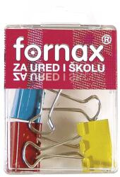 Fornax Binderkapocs 25mm, BC-31, 4 db műanyag dobozban, Fornax színes (31)