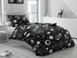  Lenjerie de pat din bumbac negru, UNIVERS Lenjerie de pat