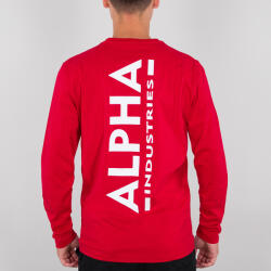 Alpha Industries Back Print Heavy LS - speed red