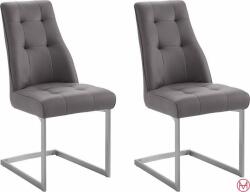  Set 2 scaune gri Mombasa piele ecologica 47/62/95 cm (28584912)