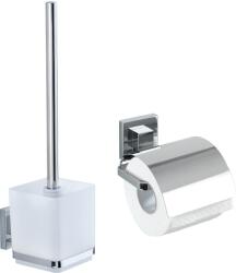  Set toaleta Wenko perie si suport hartie igienica argintiu 12, 5/9, 5/37 cm (60137050)