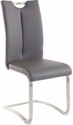  Set 2 scaune Artos gri piele ecologica 45/58/102 cm (775664)