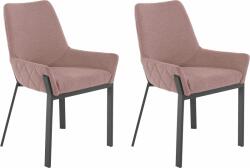  Set 2 scaune Lome roz stofa 58/55/87 cm (52912322)