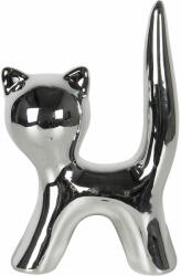  Figurina pisica argintie 5x7 cm (6CE1166ZI)