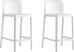 Set 2 scaune de bar Bayo albe 47/46, 5/90 cm (27436119)