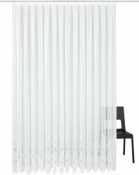  Perdea Jacqu alba, model floral 250/160 cm (541473 250)
