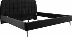  Pat tapitat Abgesteppt negru 180/200 cm (66889628)