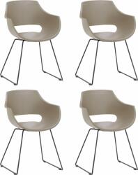 Set de 4 scaune Rockville cappuccino 60/54/85 cm (79631369)