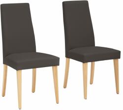 Set 2 scaune piele ecologica maro Mary 47/58, 5/94 cm (27818634)