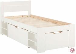 Pat alb Hansa cu sertare 90/200 cm (235530)