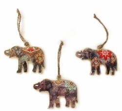  Set 3 deco pandantiv Elephant 8x6 cm (10487)