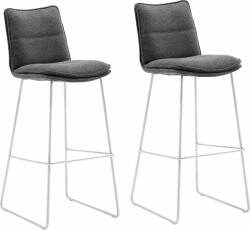 MCA furniture Set 2 scaune de bar Hampton antracit 42/54/110 cm (27163500)