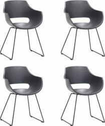 Set 4 scaune Rockville gri 60/54/85 cm (89246921)