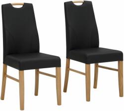 Set 2 scaune Rubina negre piele ecologica 38/48/95 cm (92081219)